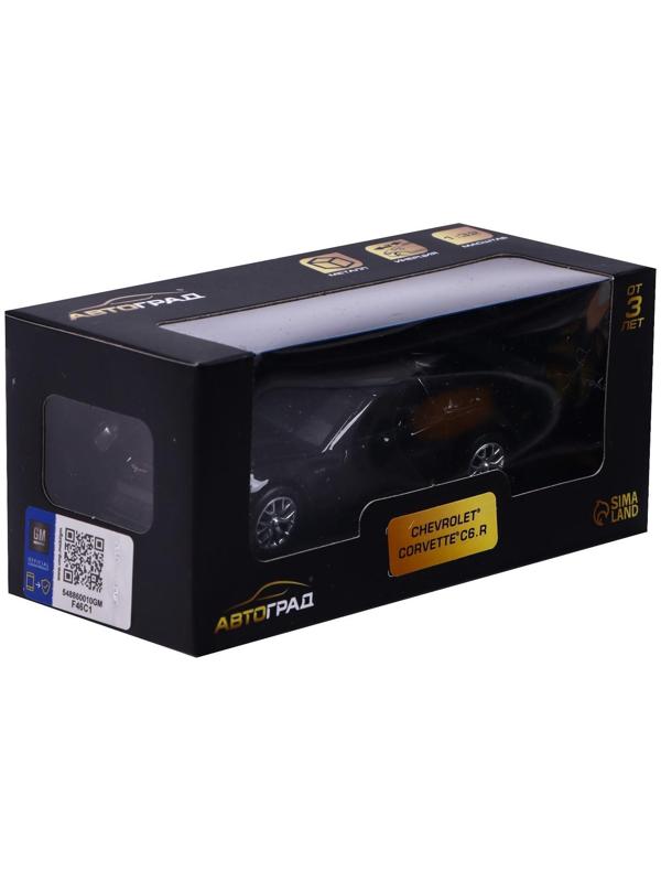 Машина металлическая CHEVROLET CORVETTE C6-R, 1:32, открываются двери, инерция, цвет чёрный