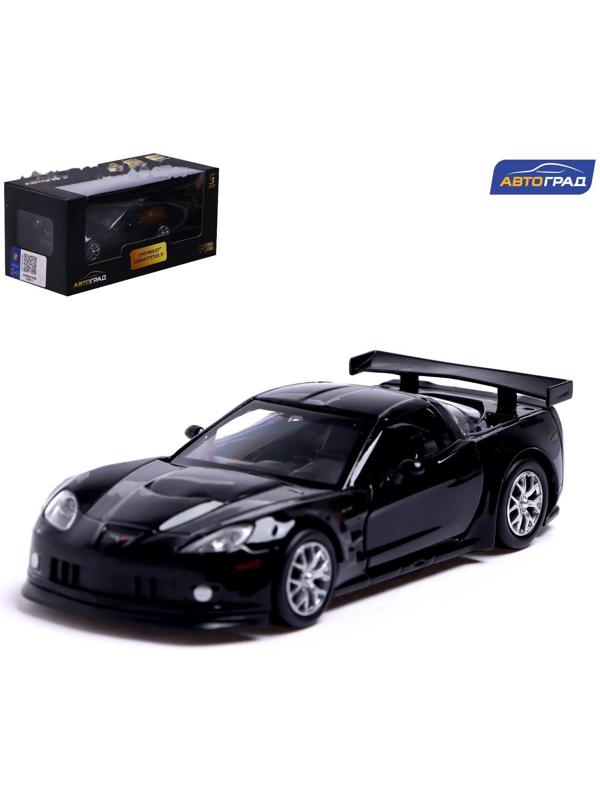 Машина металлическая CHEVROLET CORVETTE C6-R, 1:32, открываются двери, инерция, цвет чёрный