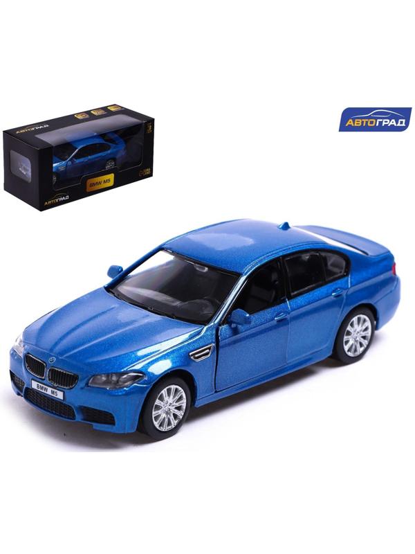 Машина металлическая BMW M5, 1:32, открываются двери, инерция, цвет синий
