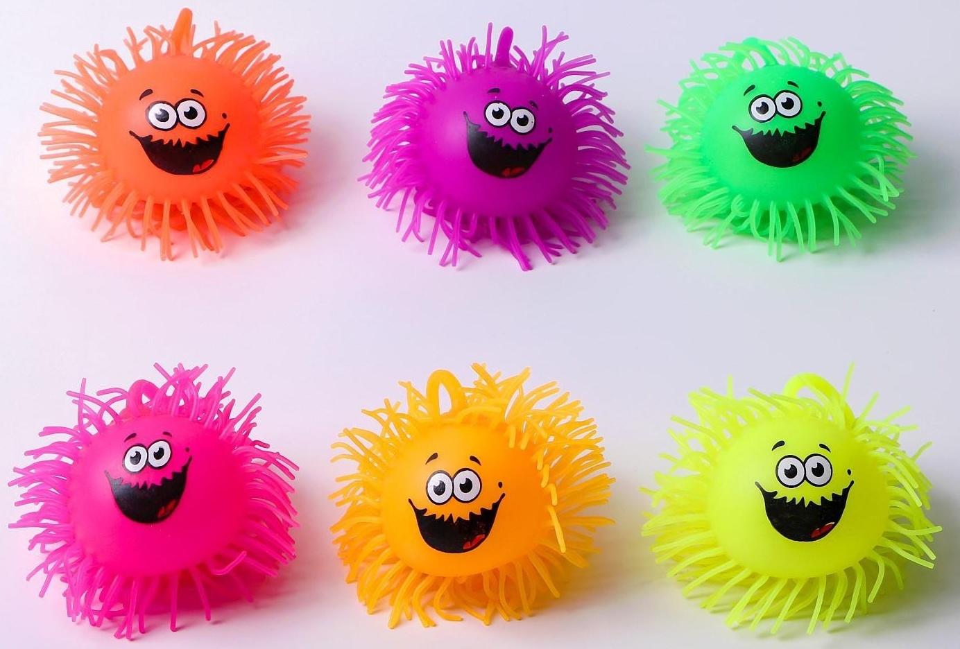 Ежка «Габо», резиновый, световой, цвета МИКС, d=9 см