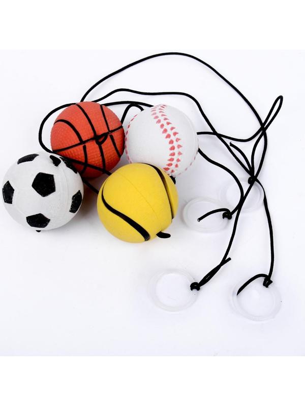 Мяч мягкий «Спорт», 4 см, на резинке, микс, 1 шт.