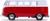 Машина металлическая VOLKSWAGEN TRANSPORTER T1, 1:32, открываются двери, инерция, цвет красный