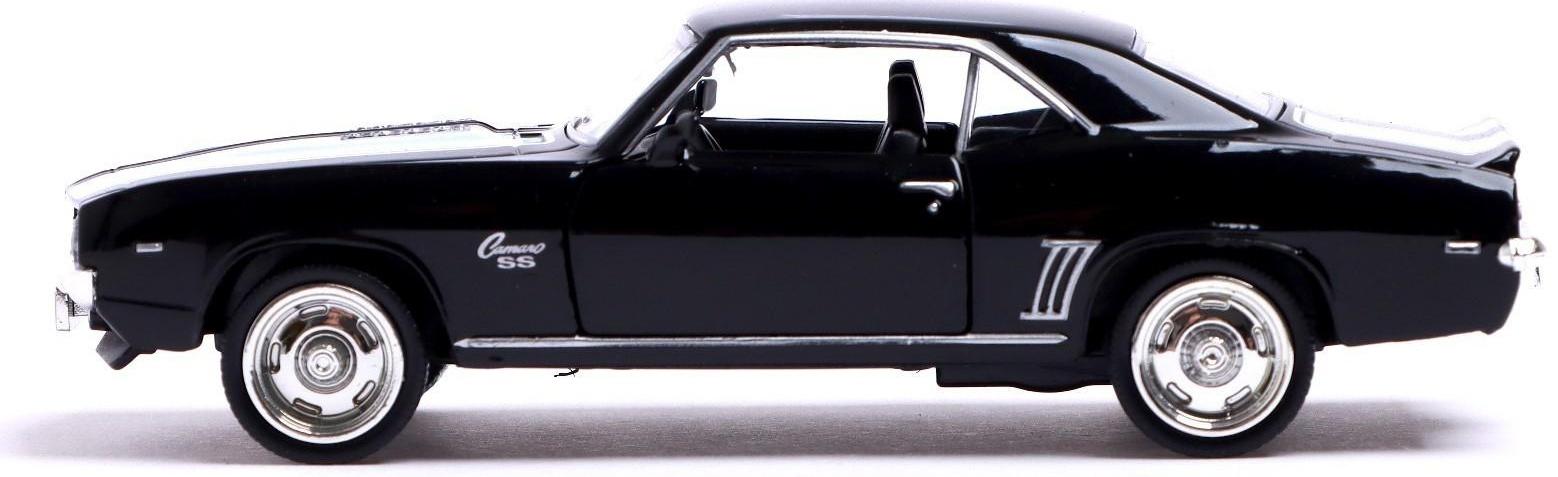 Машина металлическая CHEVROLET CAMARO SS, 1:32, открываются двери, инерция, цвет чёрный