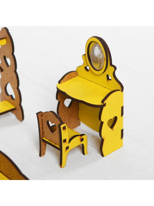 Набор деревянной мебели для кукол «Спальня»