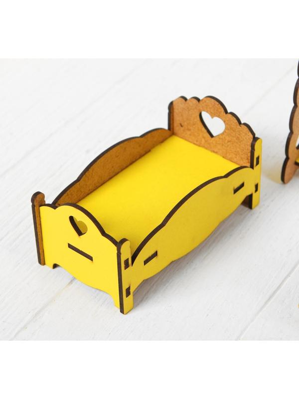 Набор деревянной мебели для кукол «Спальня»