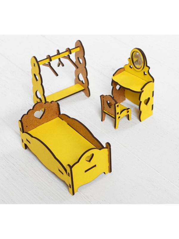 Набор деревянной мебели для кукол «Спальня»