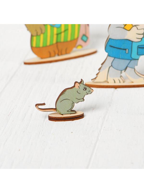 Кукольный театр сказки на столе «Колобок», высота кукол 4-12 см, фигурки односторонние, толщиной: 3 мм