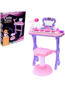 Пианино «Мечта девочки», с USB и MP3 - разъёмами, стульчиком, зеркалом, микрофоном