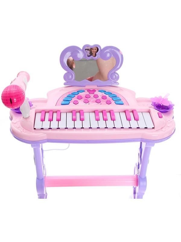 Пианино «Мечта девочки», с USB и MP3 - разъёмами, стульчиком, зеркалом, микрофоном