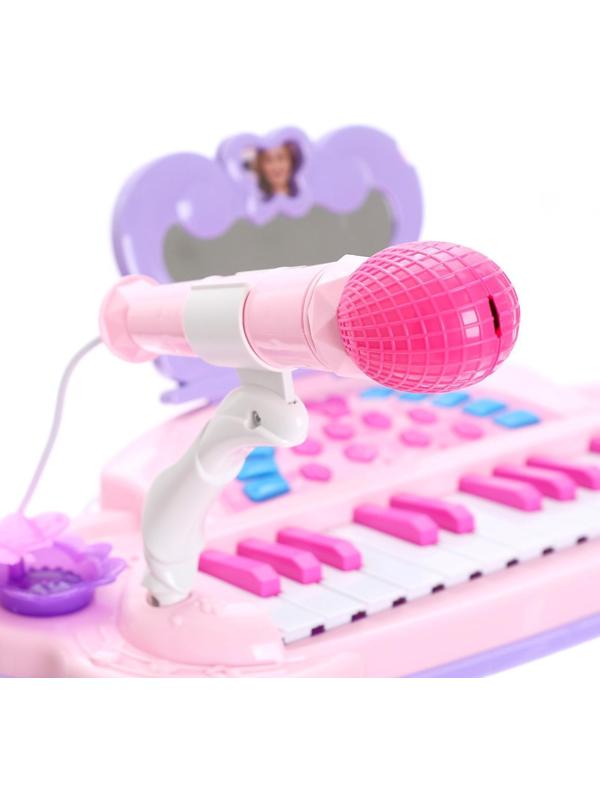 Пианино «Мечта девочки», с USB и MP3 - разъёмами, стульчиком, зеркалом, микрофоном