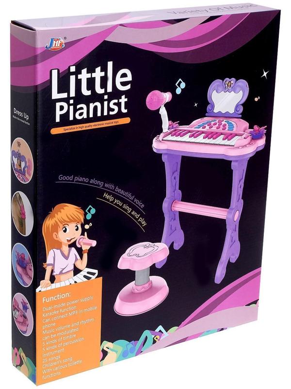 Пианино «Мечта девочки», с USB и MP3 - разъёмами, стульчиком, зеркалом, микрофоном
