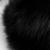 Помпон искусственный мех кролик 10см (чёрный)
