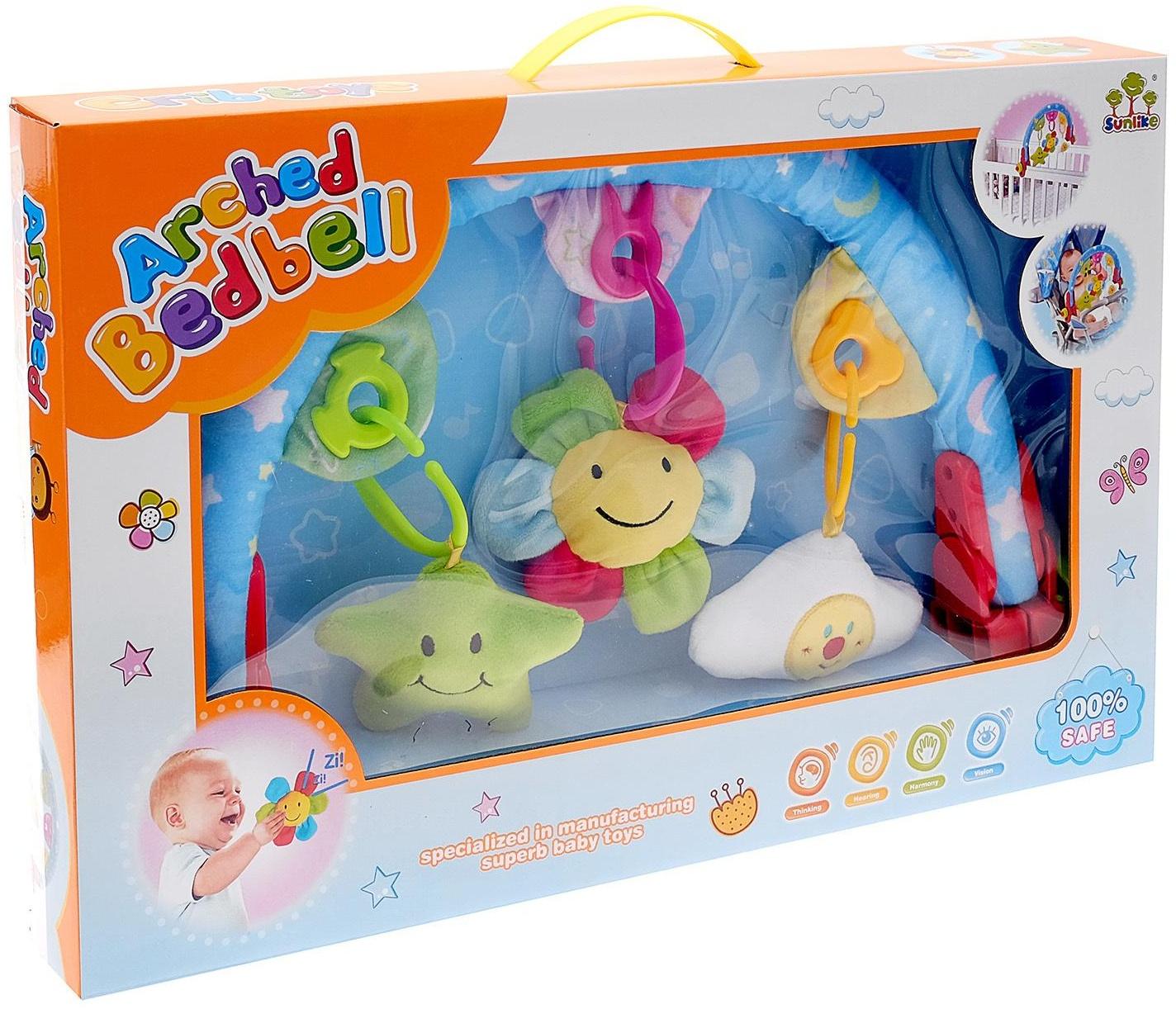 Дуга игровая мягкая на коляску/кроватку «Мягкие друзья», 27 - 38 см