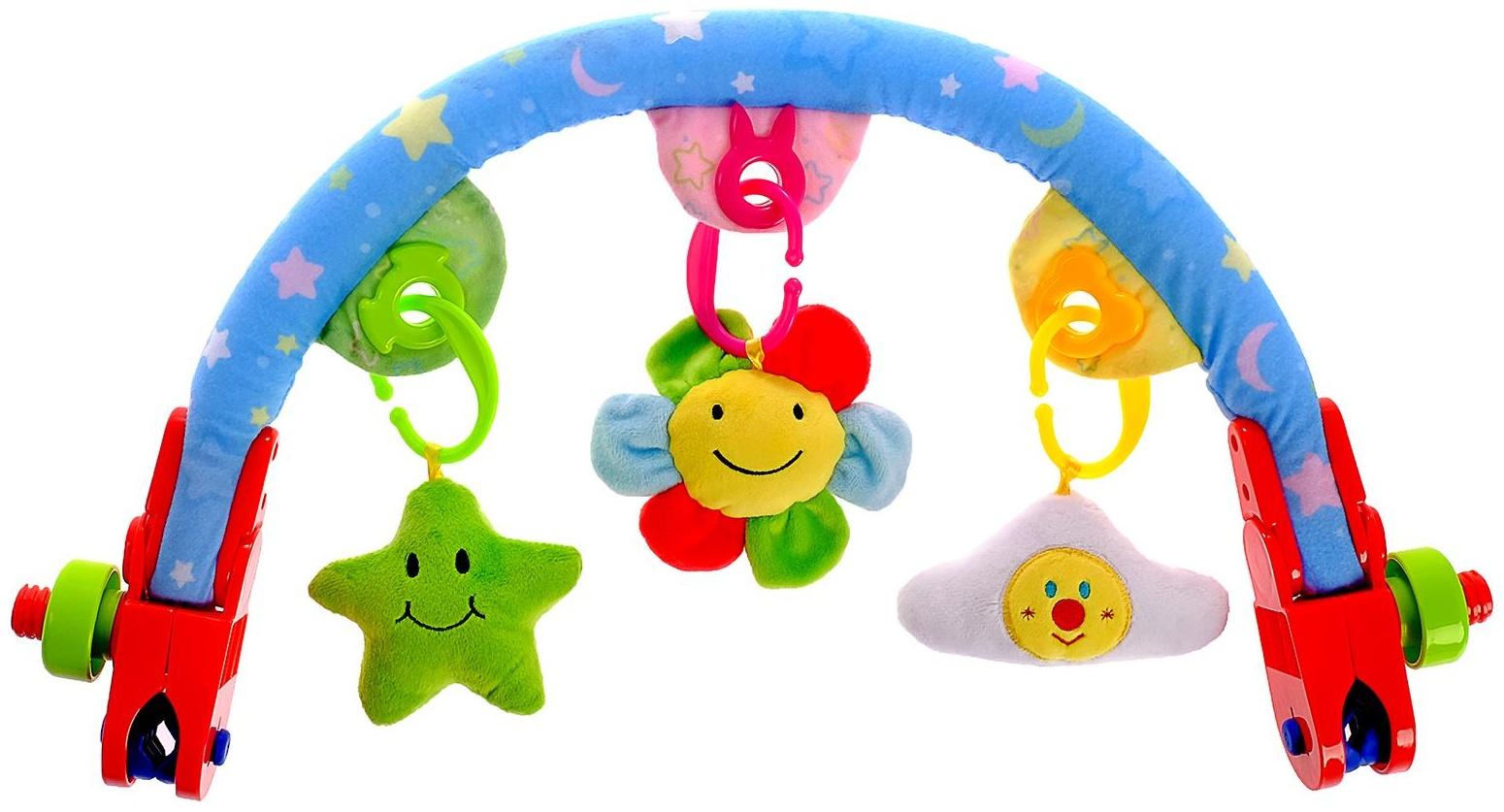 Дуга игровая мягкая на коляску/кроватку «Мягкие друзья», 27 - 38 см
