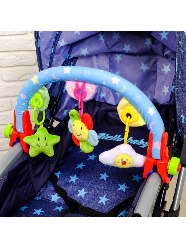 Дуга игровая мягкая на коляску/кроватку «Мягкие друзья», 27 - 38 см