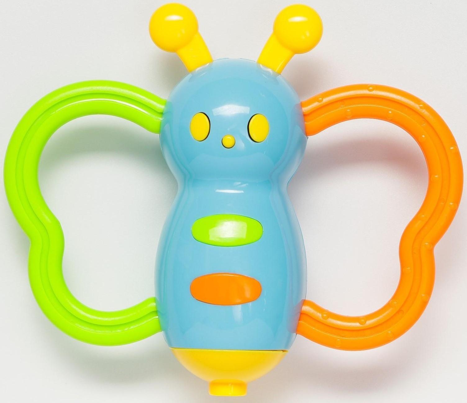 Погремушка «Бабочка-дудочка» цвет МИКС