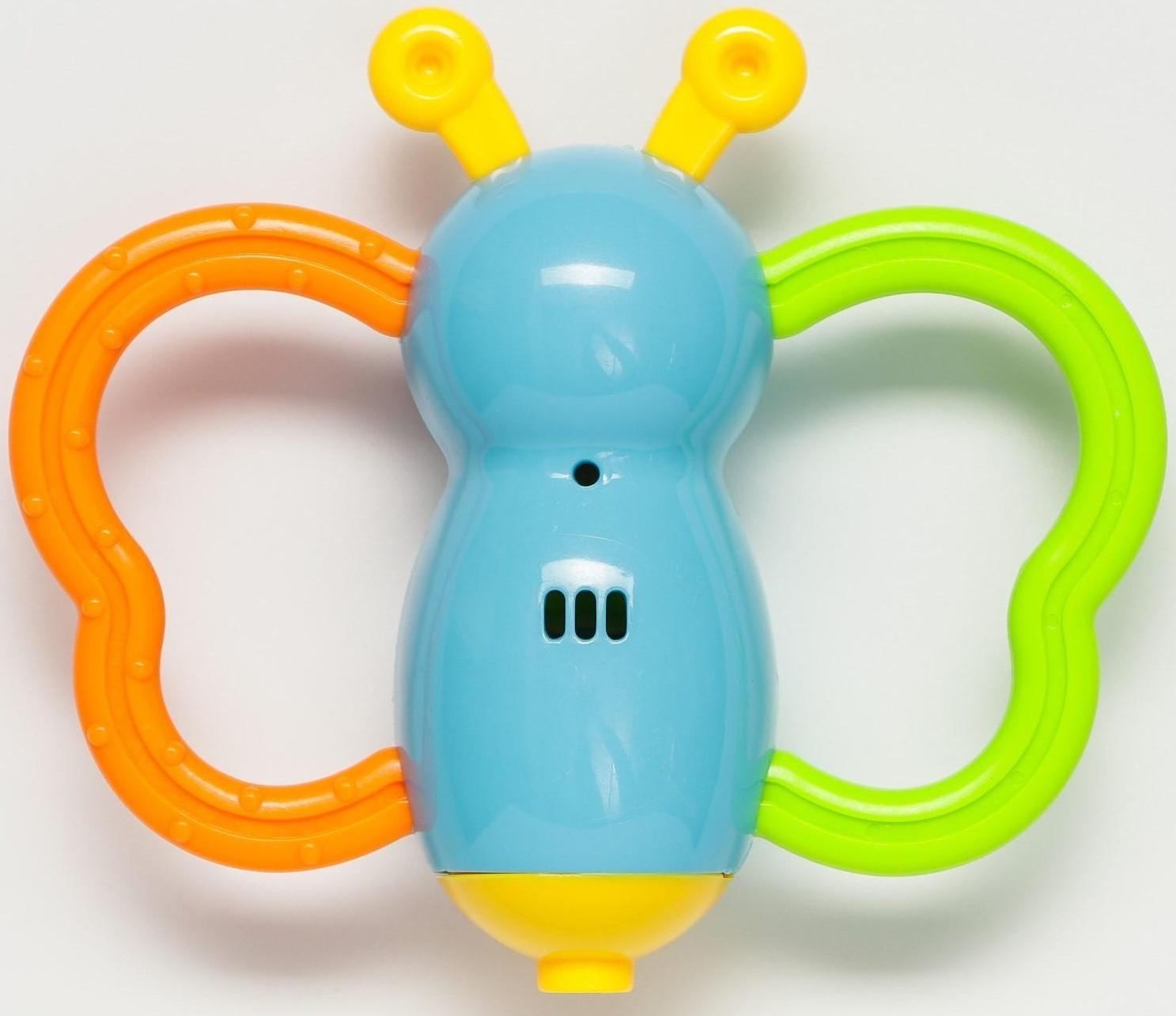 Погремушка «Бабочка-дудочка» цвет МИКС