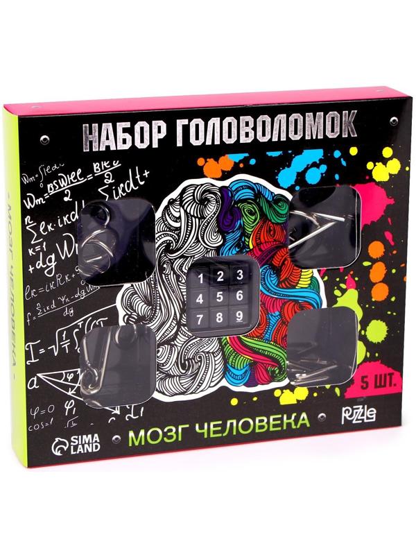Головоломка металлическая «Мозг человека» набор 5 шт.