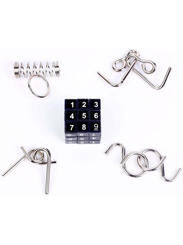 Головоломка металлическая «Мозг человека» набор 5 шт.