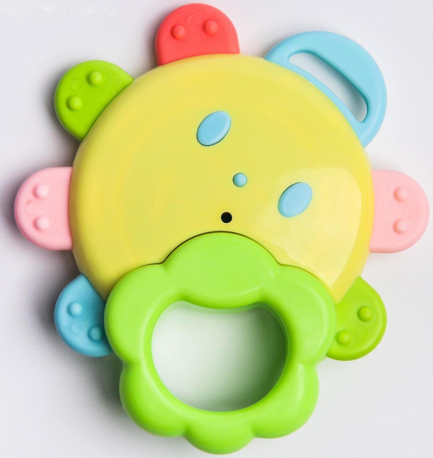 Погремушка «Солнышко» с зеркалом и эластичными элементами