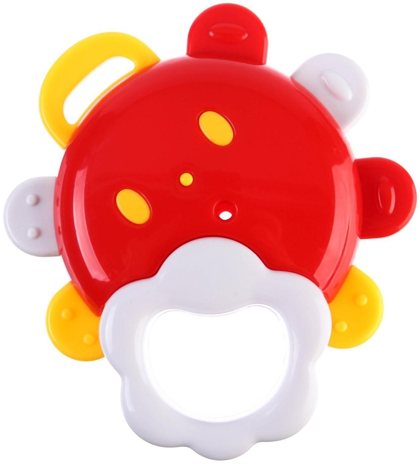 Погремушка «Солнышко» с зеркалом и эластичными элементами