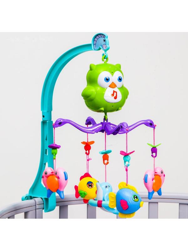 Мобиль музыкальный «Совушка», работает от батареек