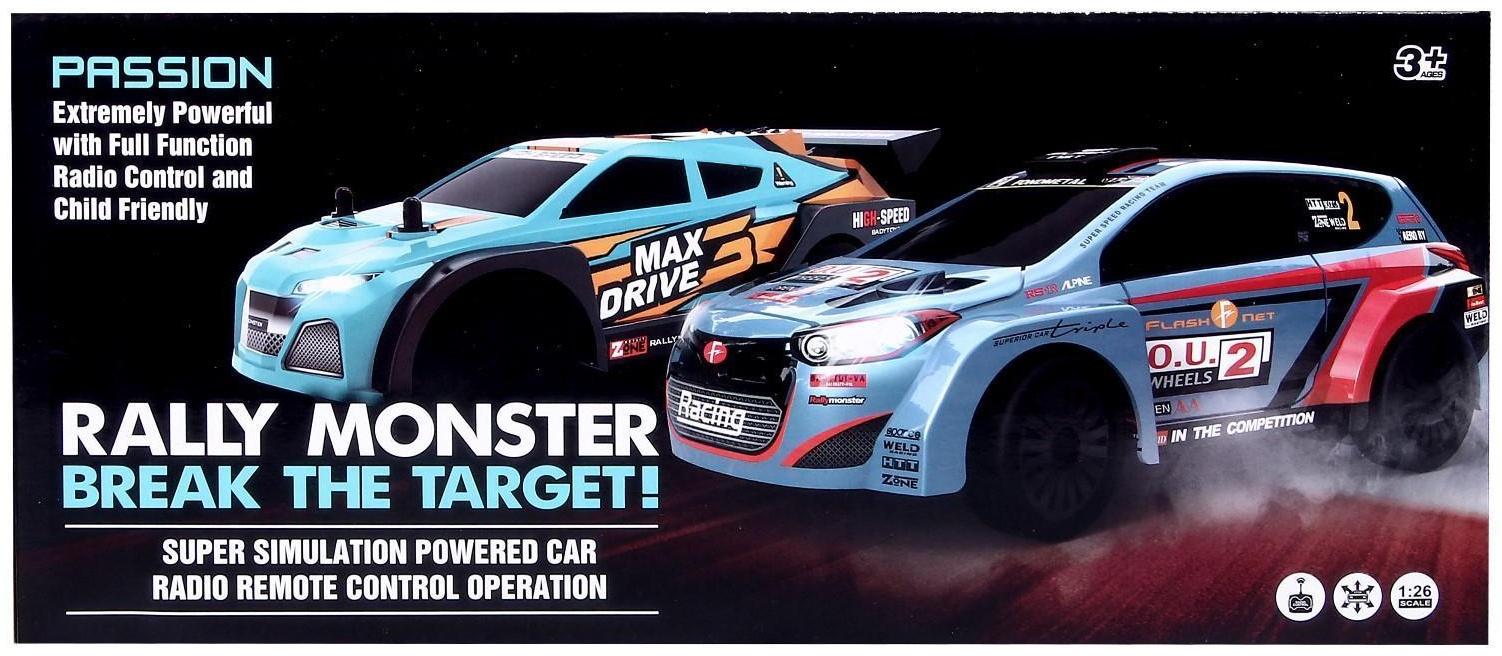 Набор машин радиоуправляемых «Ралли монстры», 2 шт., масштаб 1:26, работают от батареек