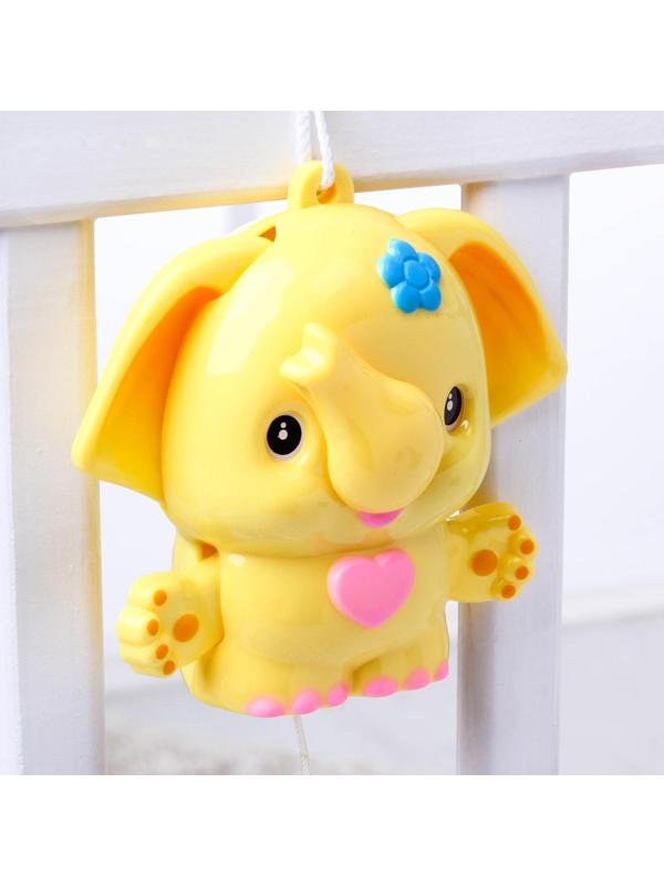 Подвеска музыкальная заводная «Слоник» на кроватку/коляску, цвет МИКС