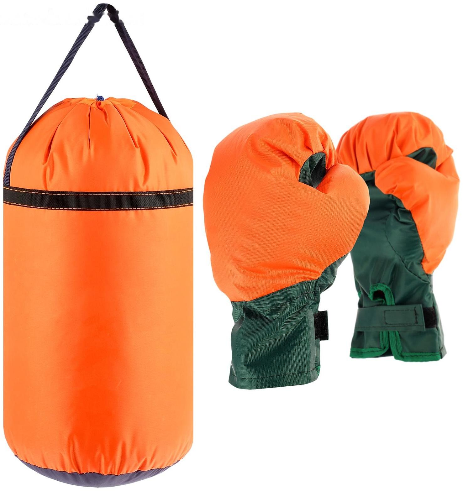 Детский боксёрский набор большой (перчатки+ груша d25 h40см), цвета микс