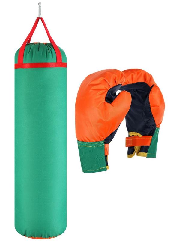 Детский боксёрский набор «Гигант», перчатки и груша d=25 см, h=80 см, цвета микс