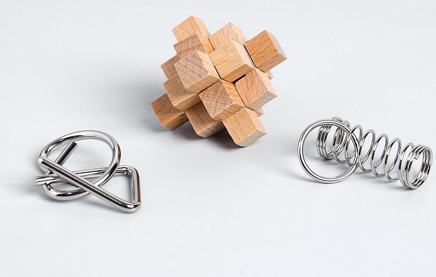 Головоломка металлическая «Загадки первооткрывателей» набор 3 шт.