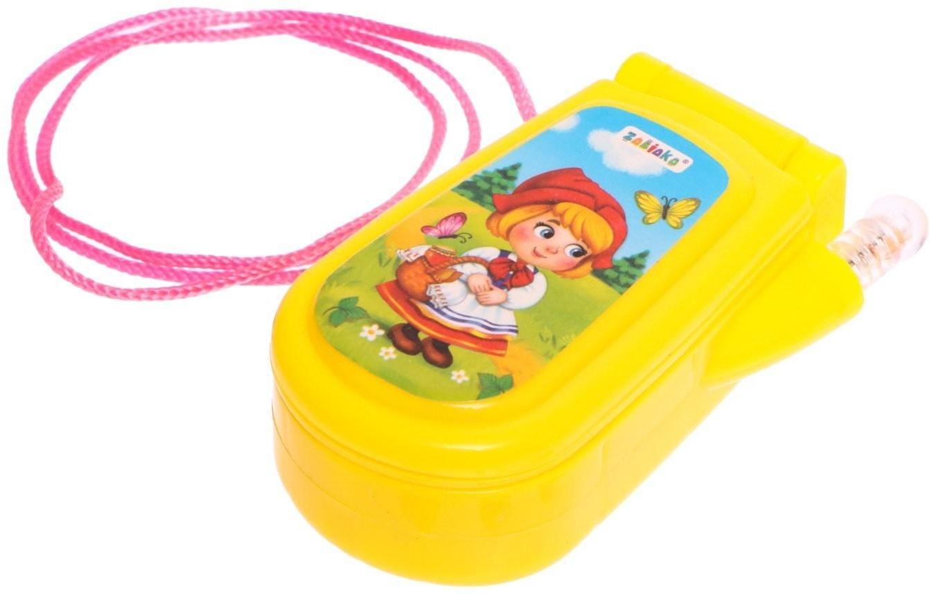 Музыкальный телефончик «Сказка», русская озвучка, световые эффекты, работает от батареек, МИКС