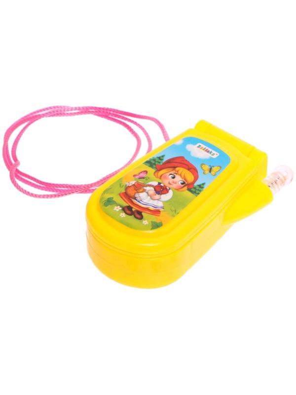 Музыкальный телефончик «Сказка», русская озвучка, световые эффекты, работает от батареек, МИКС