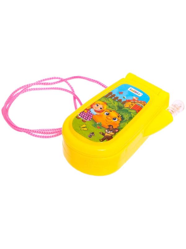 Музыкальный телефончик «Сказка», русская озвучка, световые эффекты, работает от батареек, МИКС