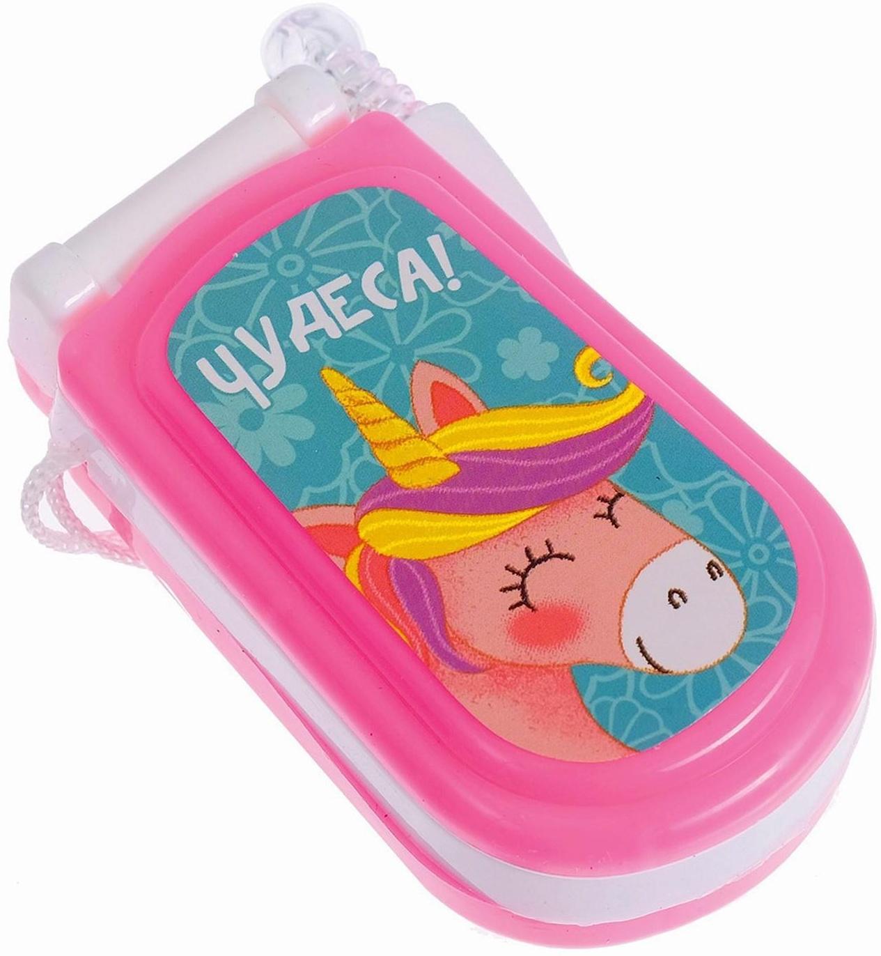 Музыкальный телефончик «Принцесса», русская озвучка, световые эффекты, работает от батареек, МИКС