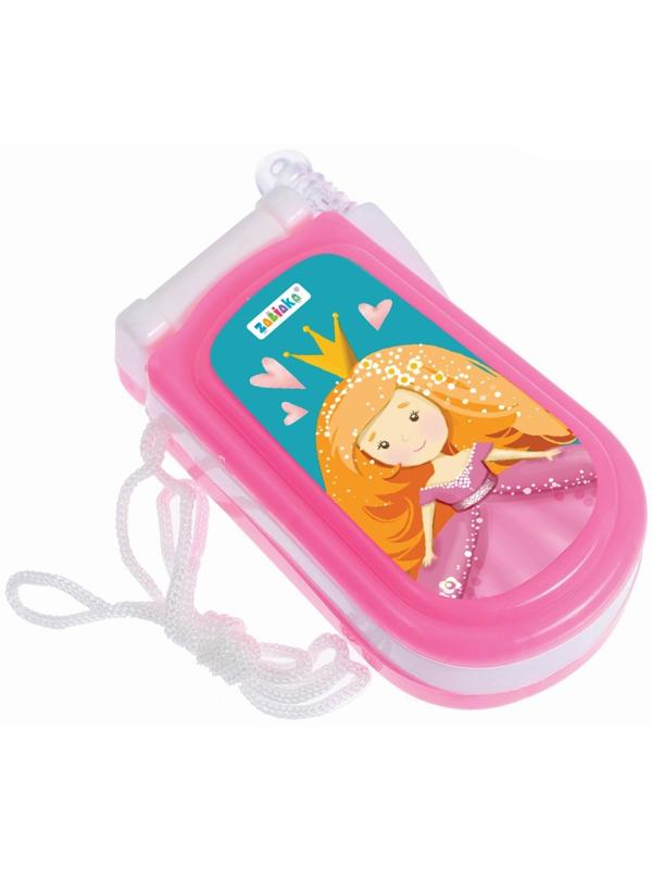 Музыкальный телефончик «Принцесса», русская озвучка, световые эффекты, работает от батареек, МИКС