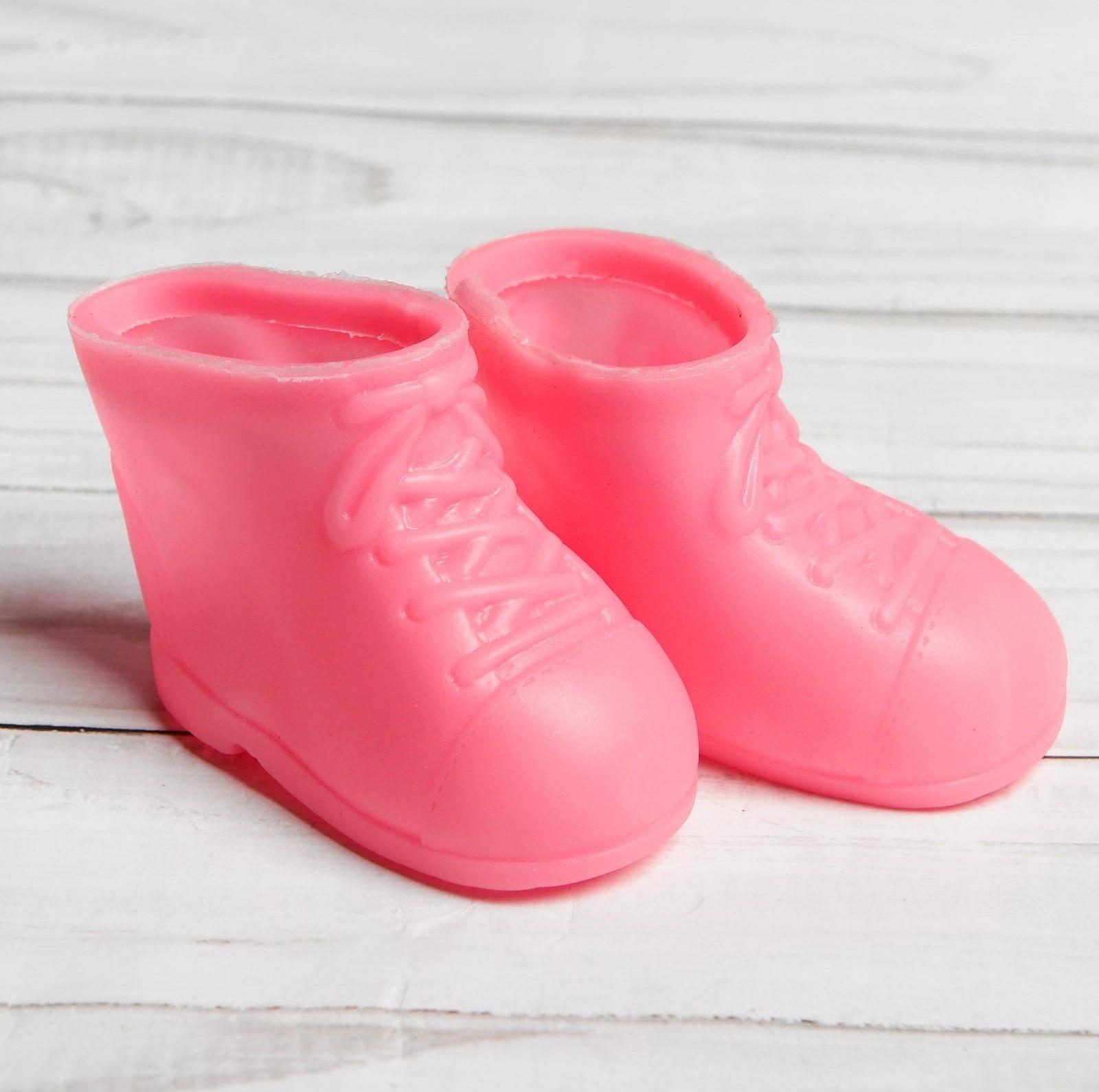 Ботинки для куклы «Бантики», длина подошвы: 6,5 см, 1 пара, цвет розовый