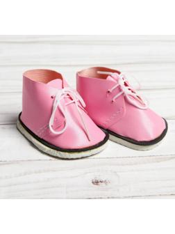 Ботинки для куклы «Завязки», длина подошвы: 7,5 см, 1 пара, цвет нежно-розовый