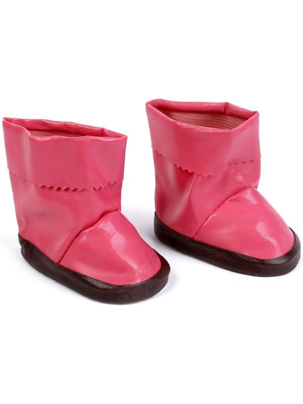 Сапоги с отворотами для куклы, длина подошвы 7,5 см, цвет розовый