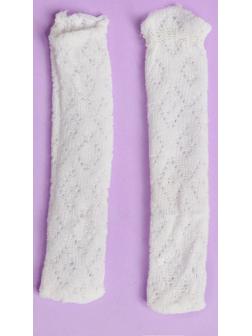 Гольфы ажурные для куклы, цвет белый