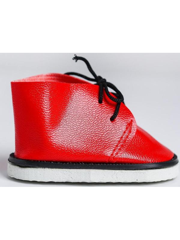 Ботинки для куклы «Завязки», длина подошвы: 7,5 см, 1 пара, цвет красный