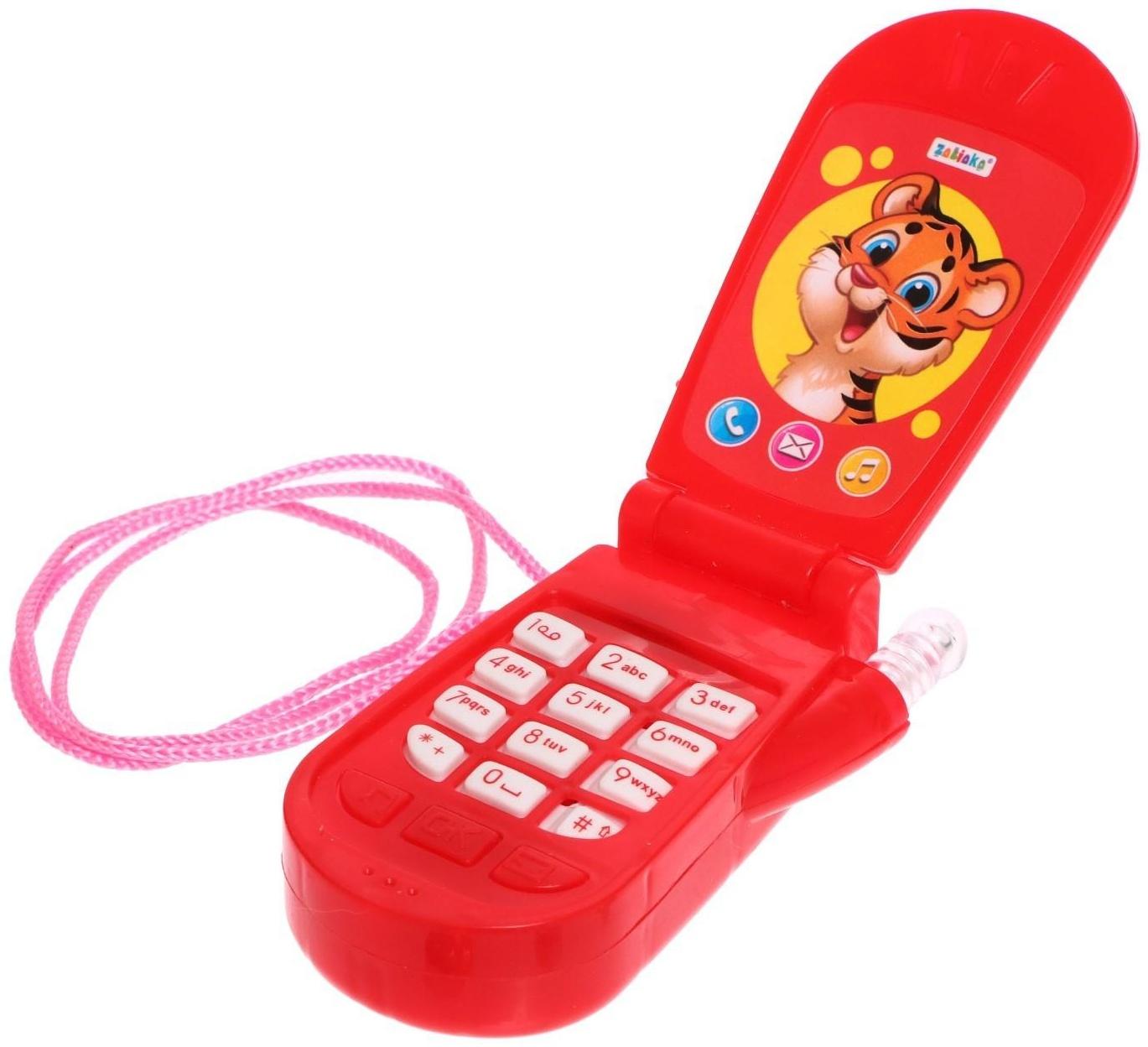 Музыкальный телефон «Приключения», русская озвучка, световые эффекты, работает от батареек, МИКС