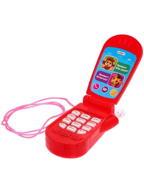 Музыкальный телефон «Приключения», русская озвучка, световые эффекты, работает от батареек, МИКС