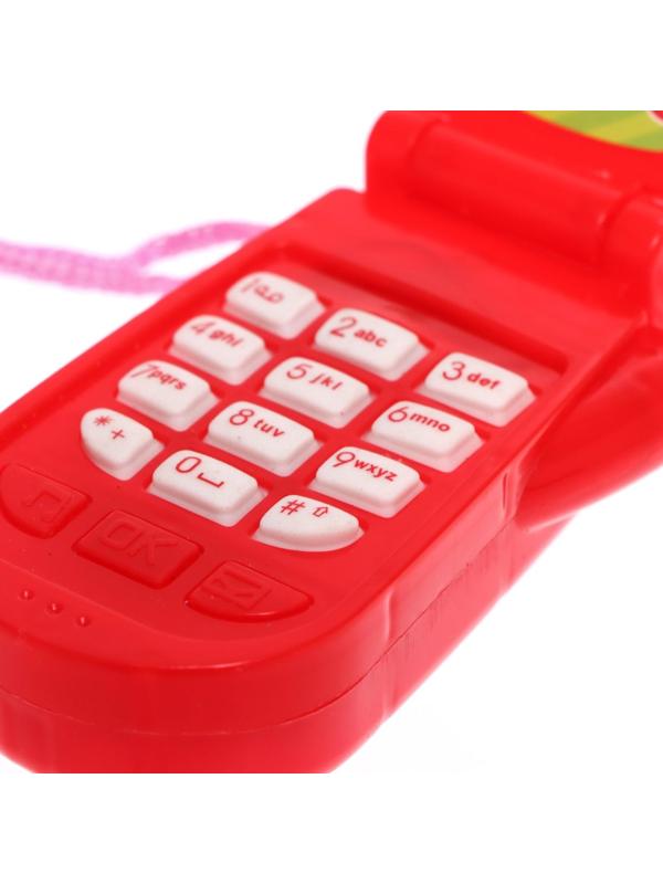 Музыкальный телефон «Приключения», русская озвучка, световые эффекты, работает от батареек, МИКС