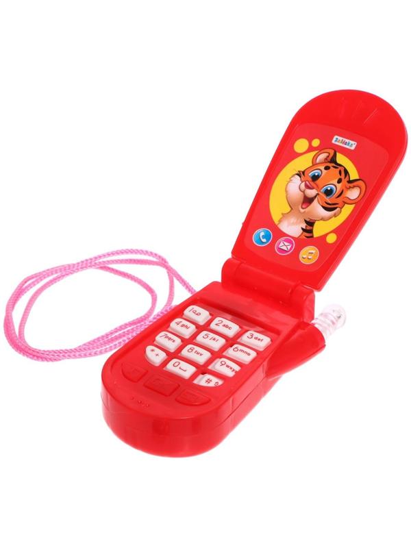 Музыкальный телефон «Приключения», русская озвучка, световые эффекты, работает от батареек, МИКС