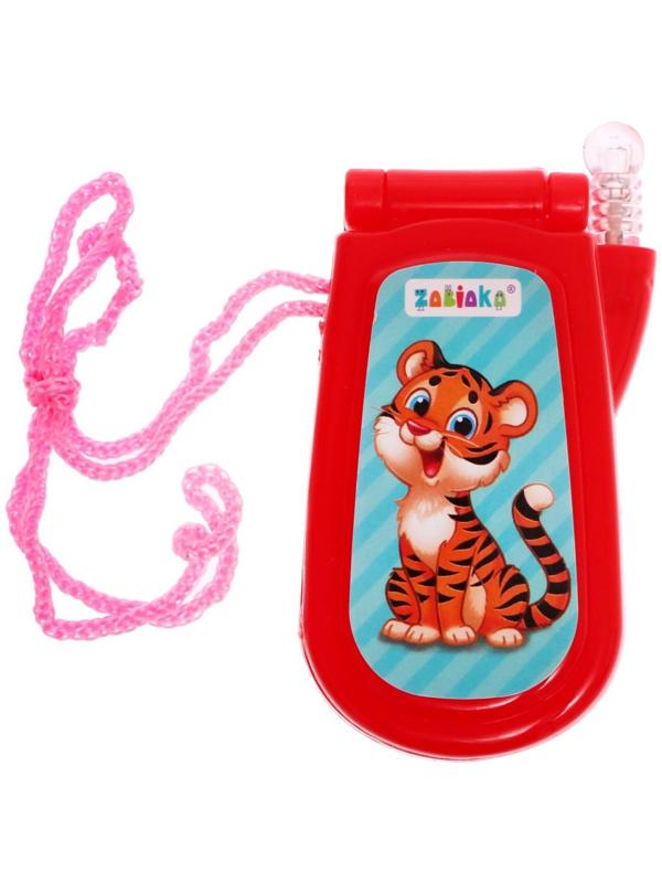 Музыкальный телефон «Приключения», русская озвучка, световые эффекты, работает от батареек, МИКС