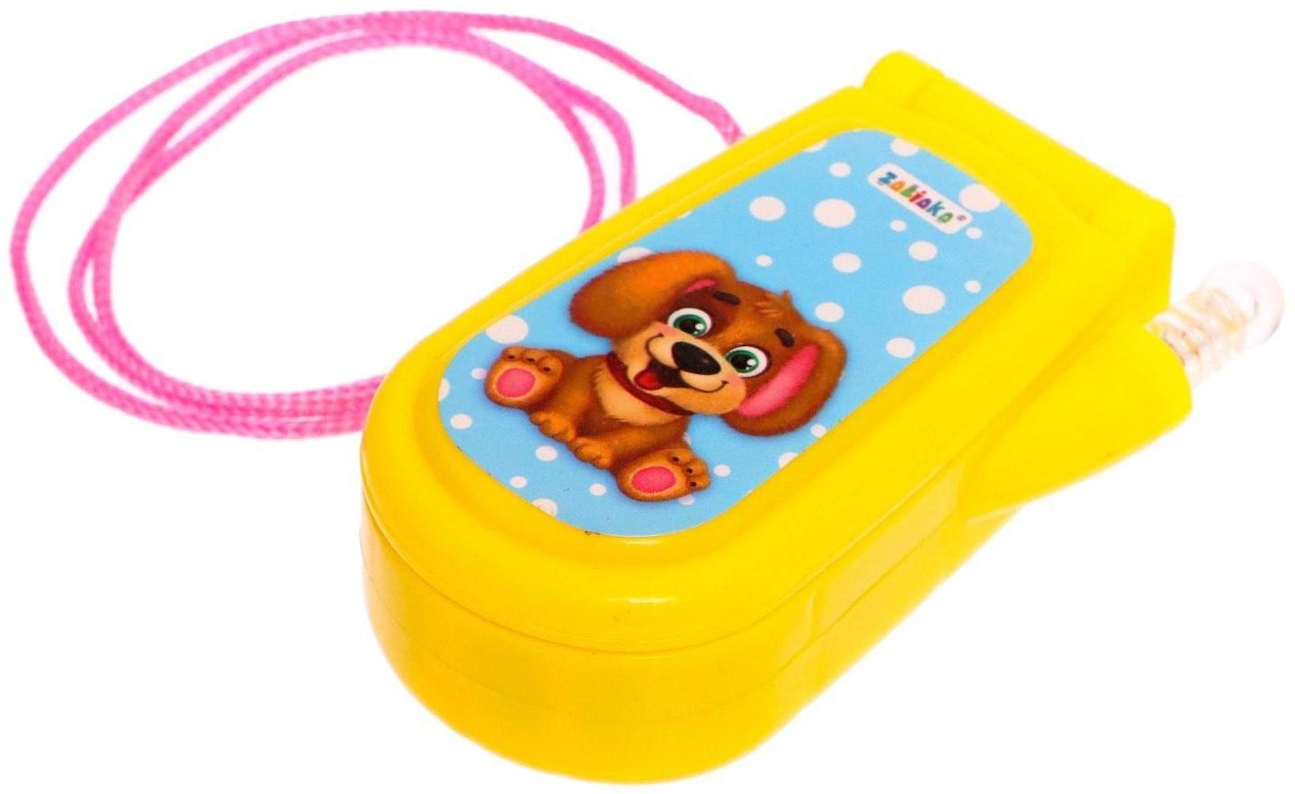 Музыкальный телефон «Домашние питомцы», русская озвучка, световые эффекты, работает от батареек, МИКС