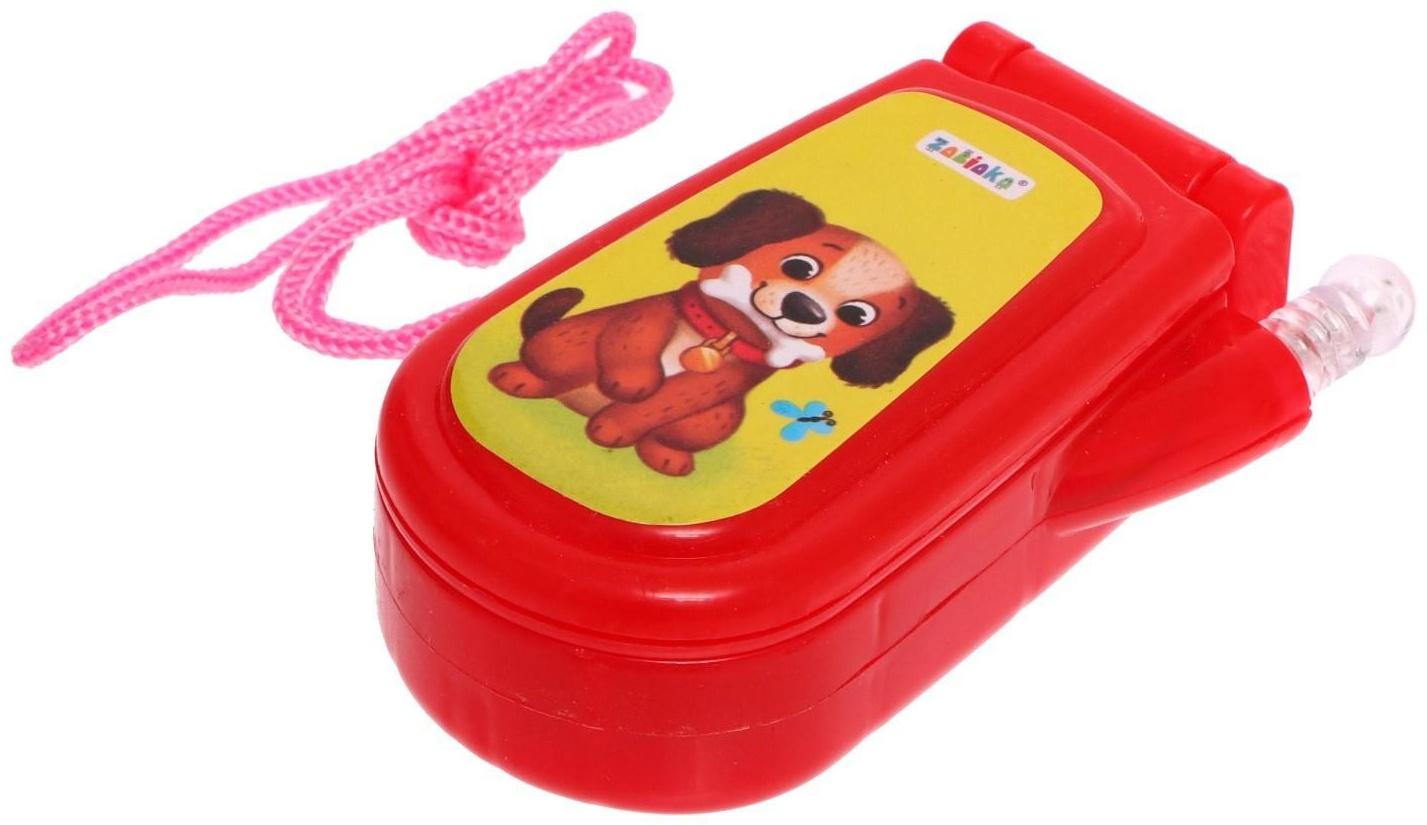 Музыкальный телефон «Домашние питомцы», русская озвучка, световые эффекты, работает от батареек, МИКС