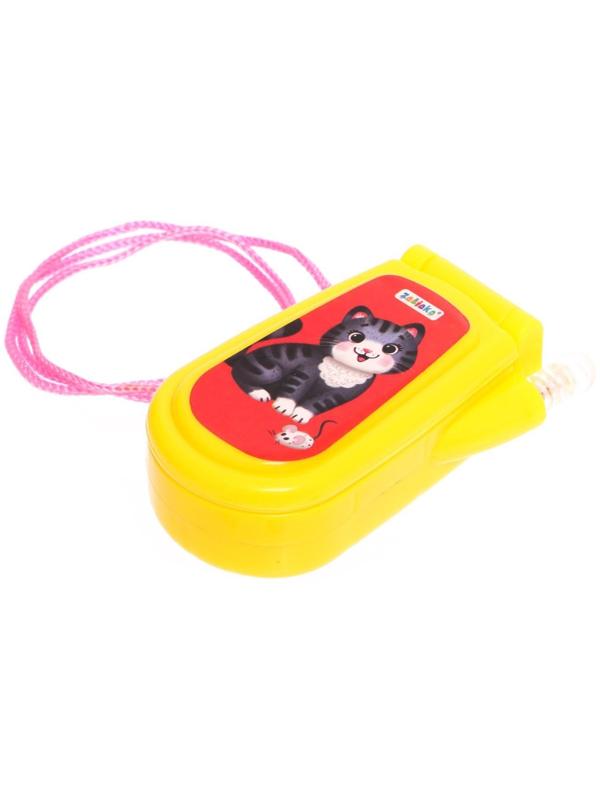 Музыкальный телефон «Домашние питомцы», русская озвучка, световые эффекты, работает от батареек, МИКС