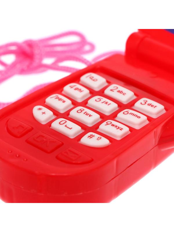 Музыкальный телефон «Домашние питомцы», русская озвучка, световые эффекты, работает от батареек, МИКС